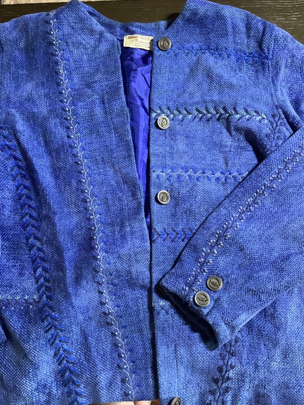 JACKET  LINED  Hand Woven by  NATURALS  made in CANADA
